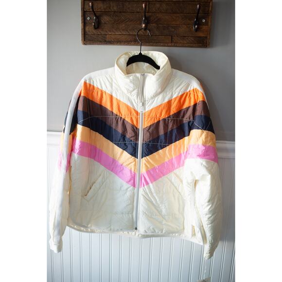 Free People Pippa Printed Packable Puffer Jacket Medium NEW - Picture 2 of 4